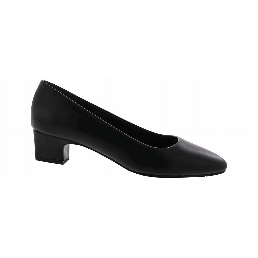 Easy Street Women's Prim Kitten Heel Pumps, Black Size 6WW